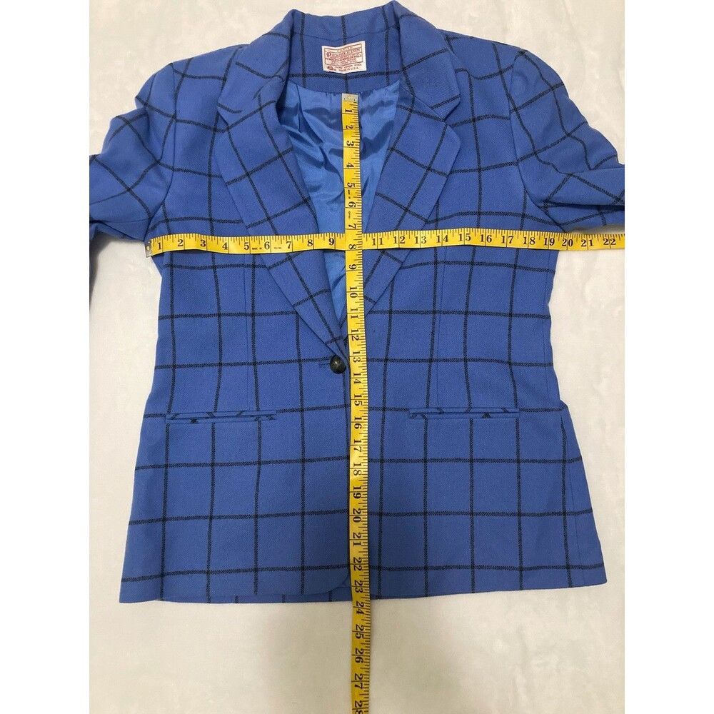 Petite Pendleton Womens Suit Jacket Blazer Long Sleeve Button 100% Wool Vintage - Picture 3 of 6